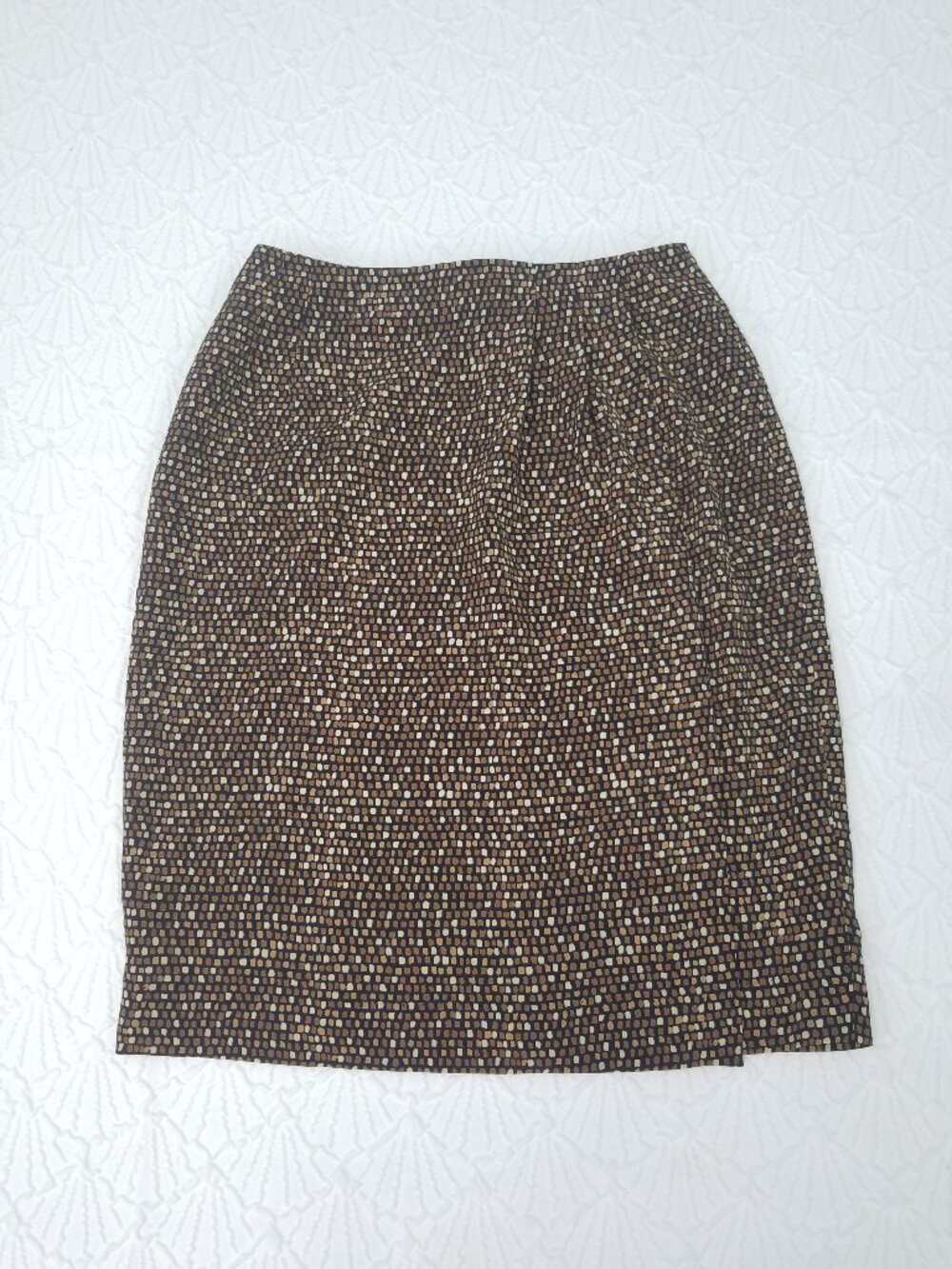 Liz Claiborne Collection Brown Dot Pencil Skirt Size 4